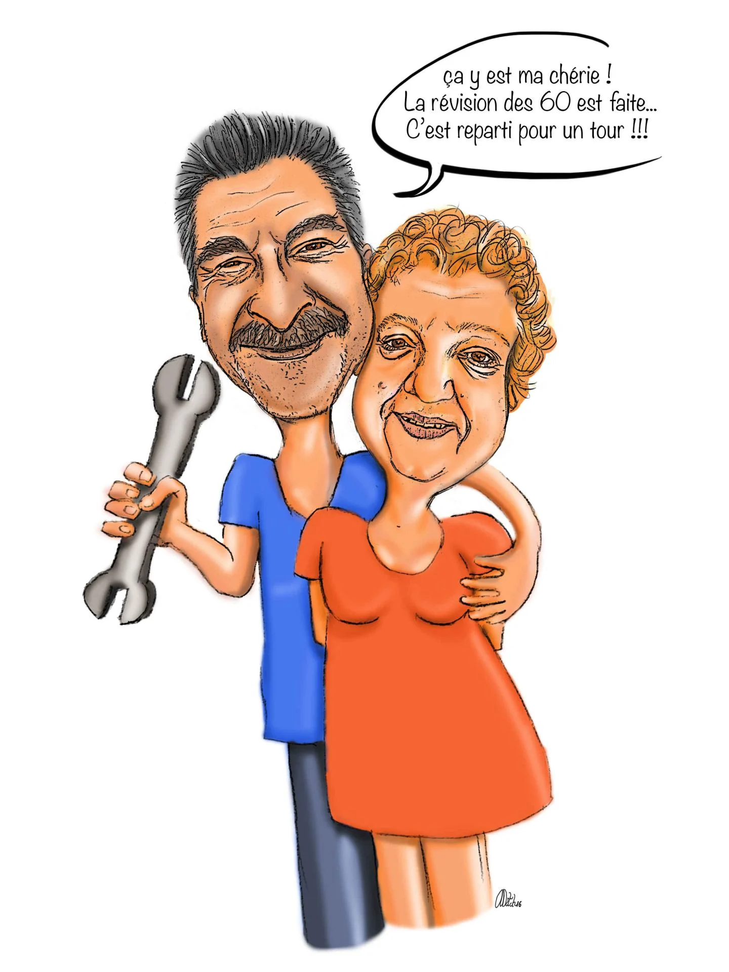 Caricature personnalisée Saint Valentin