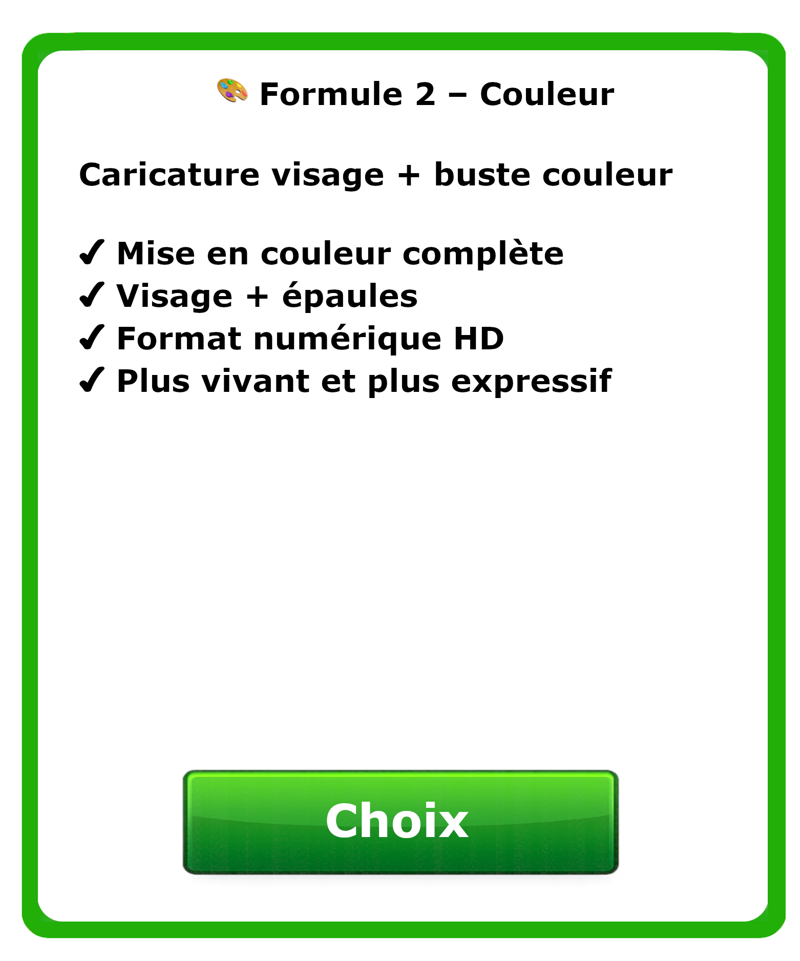 Choix formule2 détails