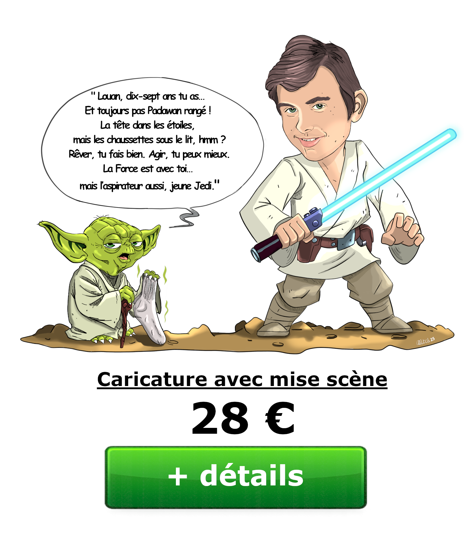 Caricature personnalisée - Formule3